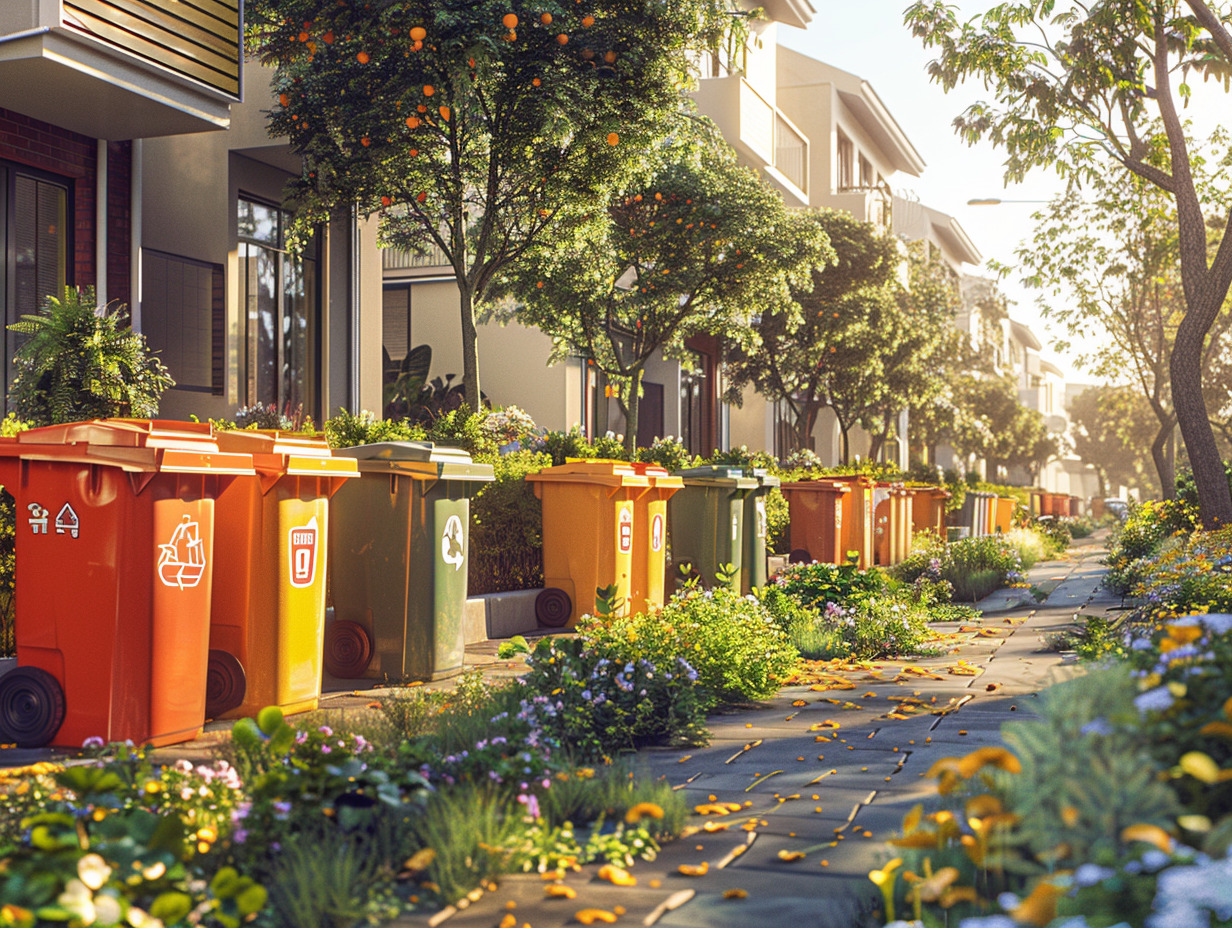 poubelles trottoir