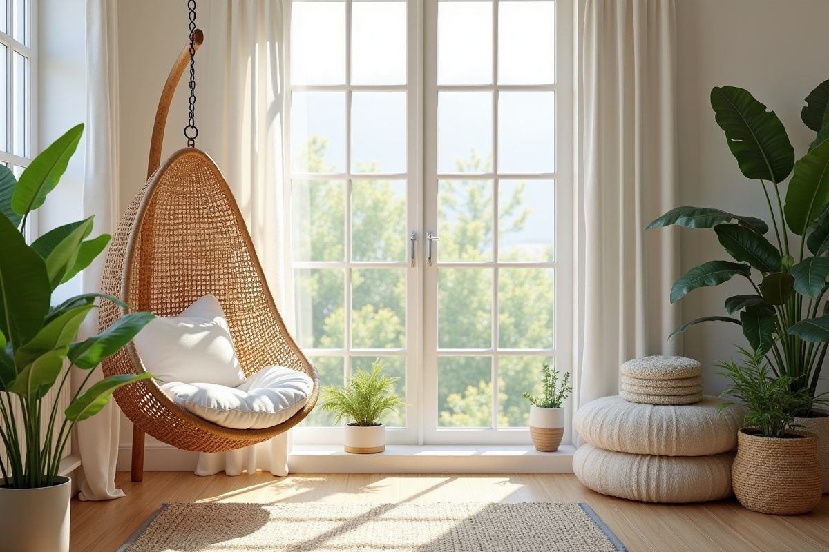 Créer une ambiance relaxante avec un fauteuil suspendu d'intérieur - La ...