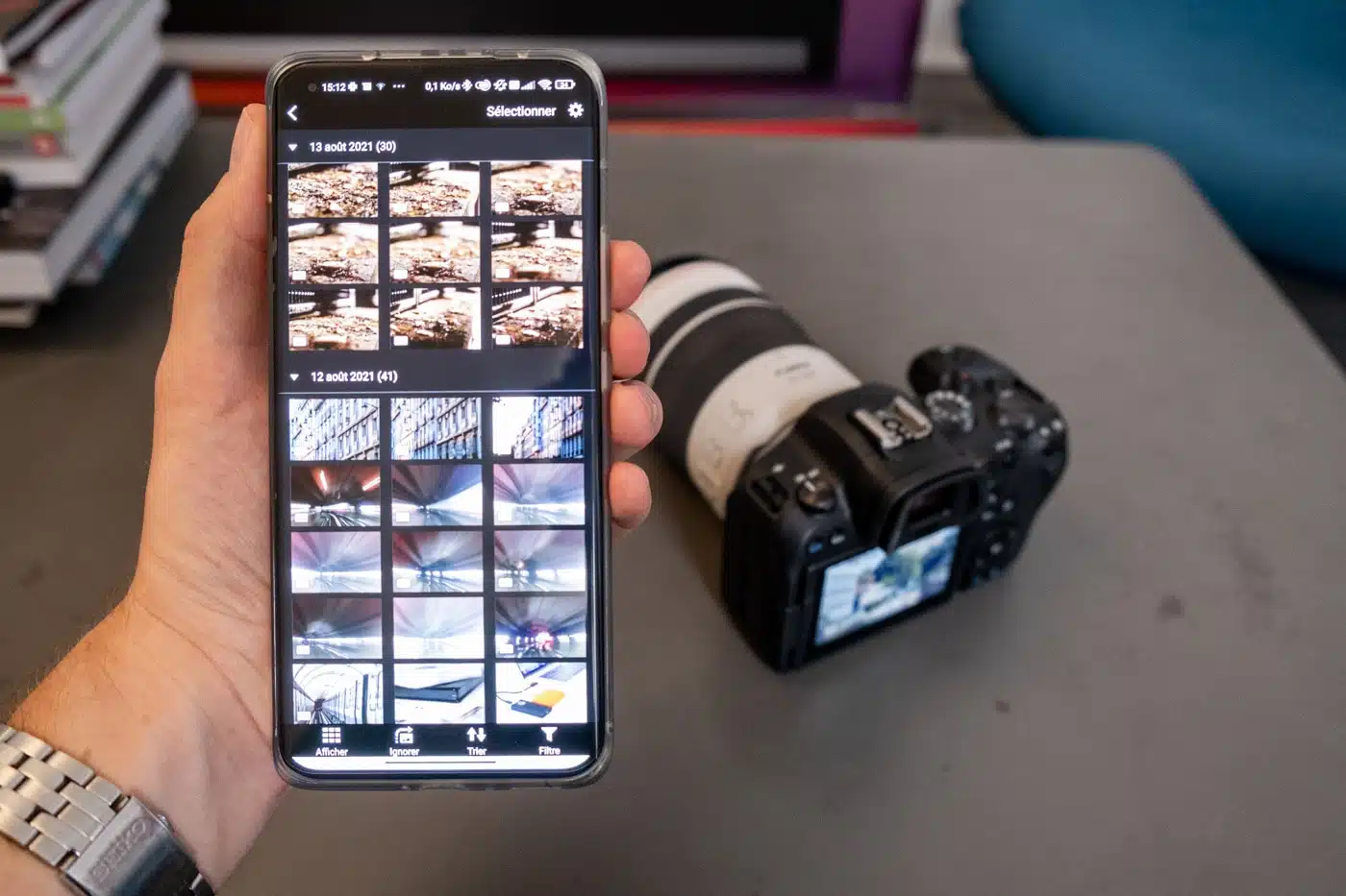 connecter l'appareil photo au smartphone